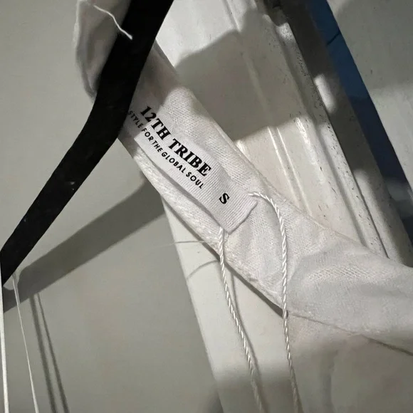 Like Gold Dust White Sequin Fringe Dress 12th Tribe - Picture 6 of 8